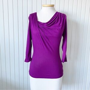 H&M Purple 3/4 Sleeve Shirt Size Small